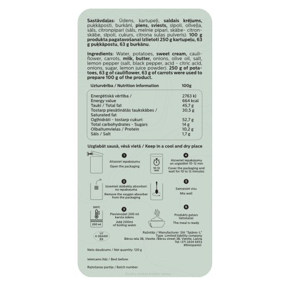 Potato - Vegetable Meal