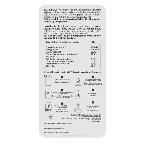 Potato - Champignon Meal